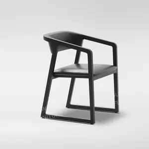 Sedia <span class=keywords><strong>in</strong></span> <span class=keywords><strong>Legno</strong></span> Nero dal Design Moderno, Rivestimento <span class=keywords><strong>in</strong></span> Tessuto o Ecopelle, Sedia da Pranzo <span class=keywords><strong>in</strong></span> <span class=keywords><strong>Legno</strong></span> Massello per Casa e Ufficio - Product Image 5