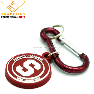 Custom Company Logo & Size Rubber Promotional Keychains & Carabiners for Personalization and Branding Accessories