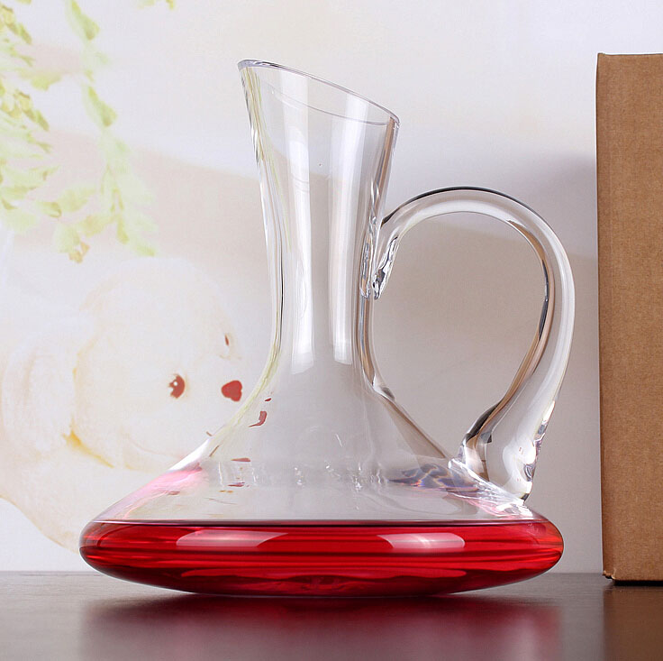 Amazon hotsale 1250/1500ml leadfree crystal glass wine decanter for gift
