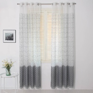 Écrans de bande brodés nid d'oiseau en Tulle <span class=keywords><strong>blanc</strong></span>, pour fenêtres, rideaux transparents, panneaux pour salon et chambre à coucher - Product Image 1
