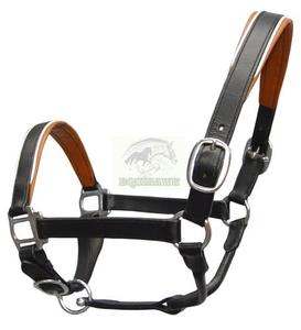 Cabestro personalizado de nailon inglés con brida para SILLÍN, con relleno de cuero suave, herrajes de latón, accesorio inteligente con maquillaje de PVC - Product Image 2