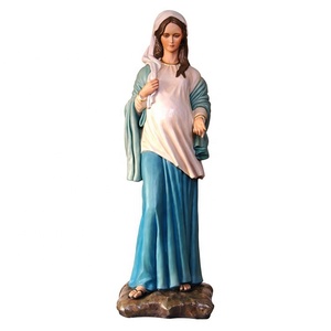 Sculpture en fibre de verre sur mesure grandeur nature, statue de la <span class=keywords><strong>Vierge</strong></span> <span class=keywords><strong>Marie</strong></span> <span class=keywords><strong>enceinte</strong></span> en résine - Product Image 6
