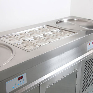 Chúng tôi kho vận chuyển 10-bể CuộN Máy làm kem mới phẳng Pan chiên <span class=keywords><strong>Ice</strong></span> <span class=keywords><strong>Cream</strong></span> Maker cho trái cây sữa nước thành phần - Product Image 3