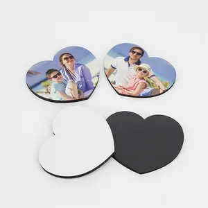 Wholesale Custom Sublimation Blanks heart MDF Magnets Souvenir Vase Magnetic White Board for Fridge