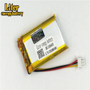Plug <strong>2</strong>,5-3 p lithium battery 103450 2000 mAh rechargeable lithium polymer battery Pl LiPo battery with wires - Product Image 3