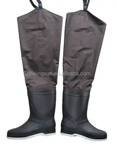 Nylon PVC Waterproof fly Fishing hip Wader with felt sole