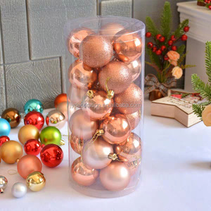 Palla da appendere in <span class=keywords><strong>oro</strong></span> ornamento per <span class=keywords><strong>albero</strong></span> di natale forniture per decorazioni natalizie Welcom OEM 12 pezzi/scatola in pvc - Product Image 6