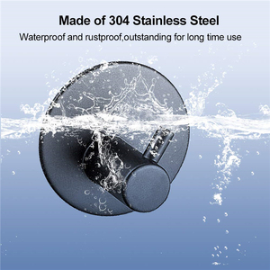 Crochet rond auto-adhésif rond pour chapeau, porte, serviette, manteau, en acier inoxydable, 50/8kg - Product Image 2