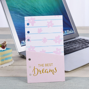 Full Color Printing Storage Bag <strong>A5</strong> 6 Rings Binder <strong>Planner</strong> 's Refill Page File Folder Pages - Product Image 4