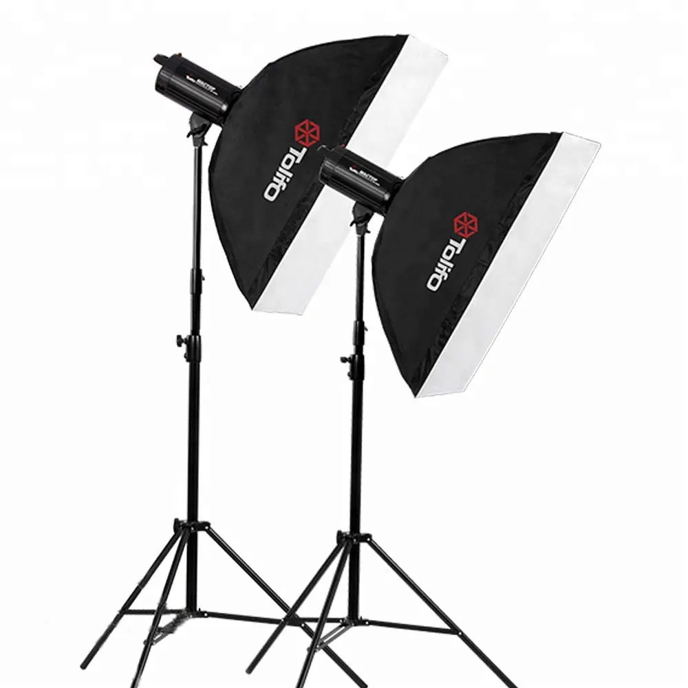 Best Sale Tolifo Professional 800w Studio Photo Strobe Softbox Careme Flash Light with Photography Accessories