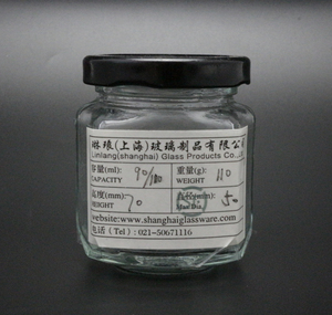 500Ml 9Oz 6Oz 190Ml 4Oz 120Ml 3.75z 110Ml 55Ml 2Oz 45 Ml 1.5Oz 1Oz Lọ Thủy Tinh Hình Lục Giác Mật Ong Hình Bầu Dục Có Nắp Vàng - Product Image 3