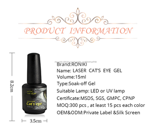 RONIKI esmalte gel para <span class=keywords><strong>unas</strong></span> laser gel de ojo de gato bueno para vender - Product Image 4