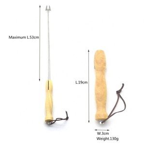 Telescopico In Acciaio Inox Marshmallow Torrefazione Bastoni Set <span class=keywords><strong>BBQ</strong></span> Spiedini Barbecue Forcella con Manico In Legno Max 72 CENTIMETRI - Product Image 2