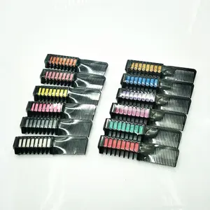 Craies multi-couleurs pour cheveux, peigne professionnel pour teinture temporaire, à la mode, 1 pièce