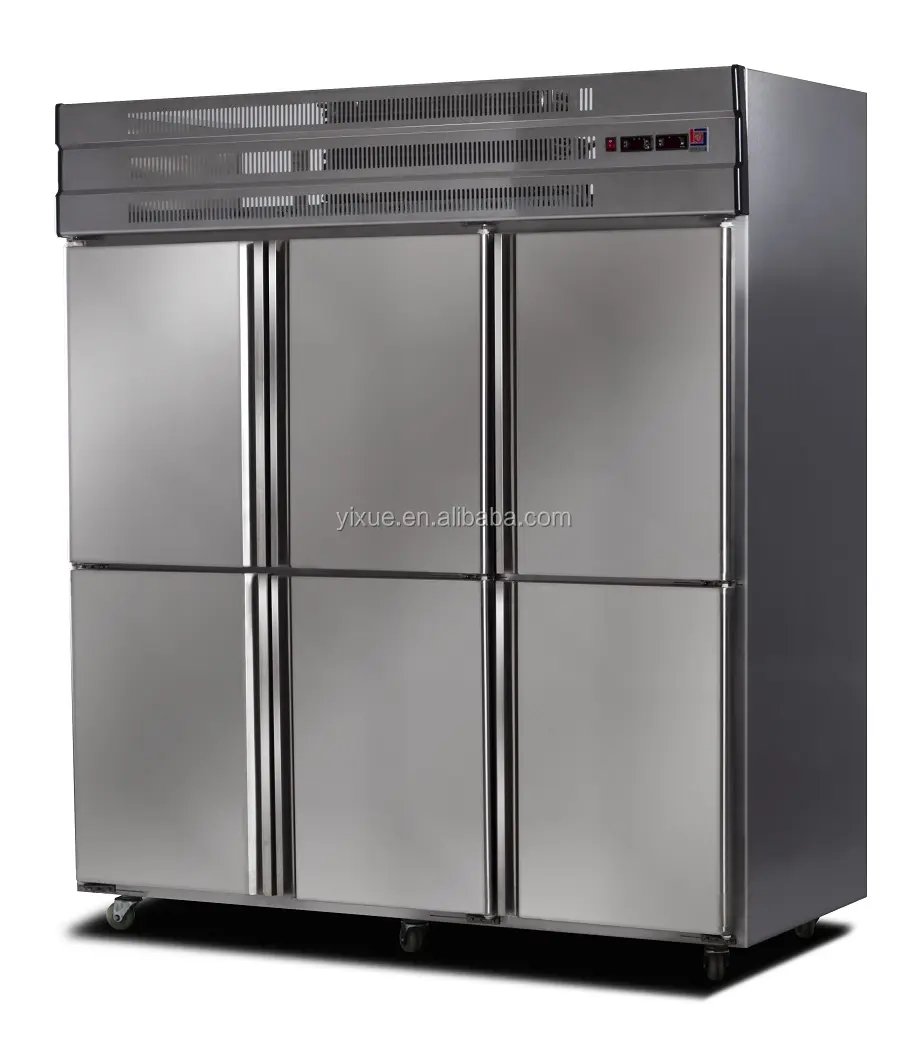 Réfrigérateur de cuisine en acier inoxydable, 6 portes, réfrigérateur de grande capacité, 20 l