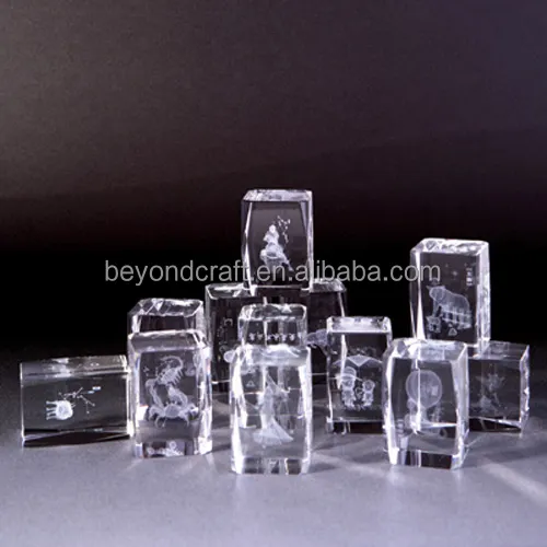 Cristal láser 3D al por mayor, 12 Constelaciones artesanías de Cristal