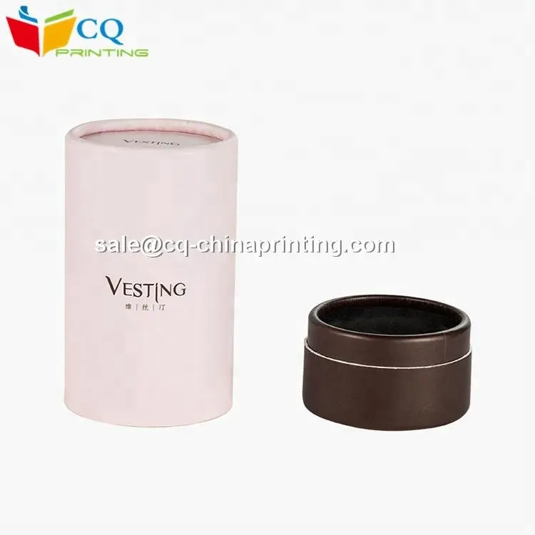 Best selling luxo rodada caixa de tubo de papel para embalagens de cosméticos/caixa de cilindro rodada