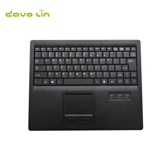 Laptop Plastic Computer Keyboard with Touchpad Industrial Kiosk Keypad PS/2 Interface Plug Play Mechanical Operation 84+2 Keys
