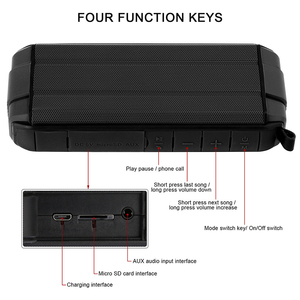 2023 mới nhất bluetooth loa siêu trầm Loa di động không dây không thấm nước Loa ngoài trời - Product Image 5