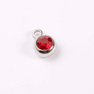 12 <strong>birthstone</strong> <strong>charms</strong> round rhinestones diy <strong>jewelry</strong> making 6mm stainless steel <strong>charm</strong> pendant jewelery pendants or <strong>charms</strong> - Product Image 5