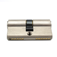 Cylindre de serrure de porte en laiton brossé nickel haute sécurité Double profil ouvert avec goupilles antivol