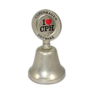 Promotion Metal Denmark Copenhagen Gift Tourist Souvenir Dinner Bell Restaurant desk bells