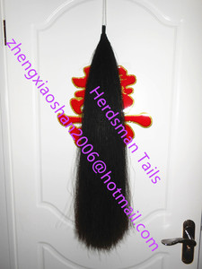 100cm uzun doğal döngü tüm renkler at gösterisi kuyruk uzatma konik yanlış kuyruk yapılmış gerçek at kuyruğu kıllar satılık - Product Image 4