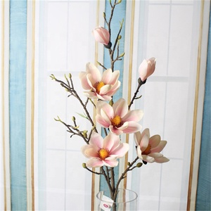 S-1201 2019 nuovo Design personalizzabile artificiale colorato fiore di <span class=keywords><strong>Magnolia</strong></span> per matrimonio sfondo decorazione - Product Image 4