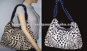 Vente en gros de sacs fourre-tout écologiques en toile de coton sac d'épicerie réutilisable coloré imprimé de logo personnalisé pour femmes pour l'été - Product Image 3