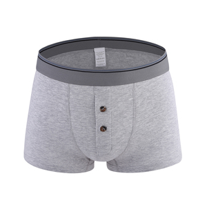 Due Pulsante Pianura Traspirante Uomini Biancheria Intima <span class=keywords><strong>Fantasia</strong></span> Grigio Shorts Retrò - Product Image 5