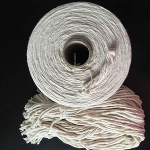 Pemasok Cina 50% katun 50% poliester lantai pel benang terbuka katun daur ulang poliester dicampur benang pel - Product Image 1