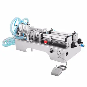 Liquid Filling Machine 100-1000ml Volume Liquid Filler Dual Nozzles Pneumatic Filling Machine for Paste High-viscosity Two Heads