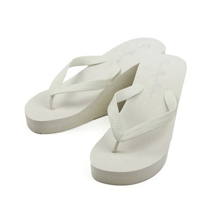 Infradito con Suola Spessa e Tacco Alto OEM, Ciabatte con <span class=keywords><strong>Zeppa</strong></span> in EVA Bianco Nude per Donna - Product Image 2