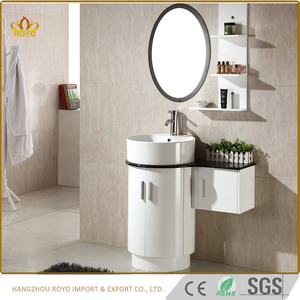 Piedra Artificial cuenca mdf espejo de <span class=keywords><strong>baño</strong></span> con espejo de esquina del gabinete del fregadero - Product Image 3