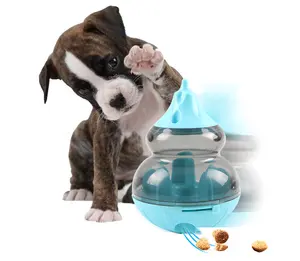 Leuke Pet Smart Kalebas Vorm Hond Behandelen Bal Interactieve Plastic Voedsel Doseren Tumbler Hond Iq Training Feeder Speelgoed