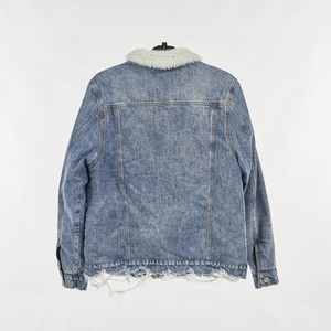 DiZNEW Men Vintage Relax Fit Thick Fleece <strong>Sherpa</strong> Lined <strong>Denim</strong> Jean <strong>Jacket</strong> - Product Image 2