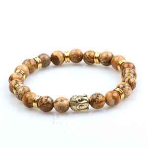 Hommes perle or tête de bouddha bracelets <span class=keywords><strong>volcanique</strong></span> <span class=keywords><strong>lave</strong></span> <span class=keywords><strong>pierre</strong></span> bracelet - Product Image 6