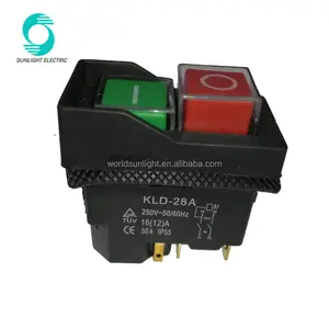 KLD-28A 5 pins su geçirmez manyetik patlamaya dayanıklı buton anahtarı 5E4 IP55 220v manyetik marş elektromanyetik anahtarı