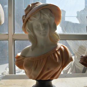 <span class=keywords><strong>Buste</strong></span> de tête féminine romaine en <span class=keywords><strong>marbre</strong></span> sculpté décoratif de haute qualité - Product Image 3