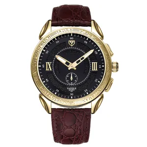 แฟชั่น YAZOLE 437หนังบุรุษอนาล็อก Quarts นาฬิกาบลูเรย์ผู้ชายนาฬิกาข้อมือแบรนด์หรูนาฬิกาลำลอง