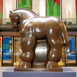 Original figurine de cheval en bronze, grande taille, parka, sculpture de jardin, décoration de dubaï - Product Image 3