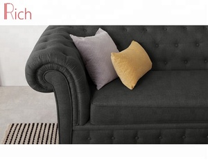 Tela Gris de rollo brazo distintos esquina sofá italiano moderno Nuevo diseño esquina L sofá en forma de - Product Image 3