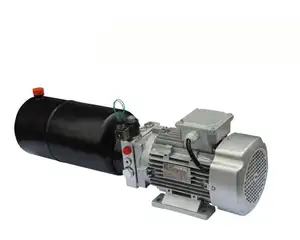 Devrilme tralier yüksek kalite üzerinde 12 volt DC motor ile hidrolik güç paketi