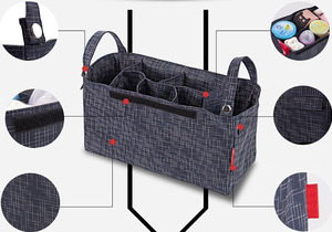 Pañal de bebé personalizado patrón Caddy bolsa con tapa, colgante de fieltro bebé saco de dormir cochecito Caddy - Product Image 5