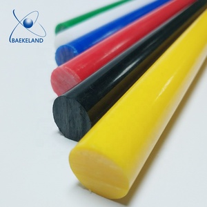Batang Plastik Ekstrusi <span class=keywords><strong>Delrin</strong></span>, Batang 12Mm 15Mm 16Mm 18Mm 20Mm Diameter Hitam/Putih/Merah/Hijau/Biru/Kuning