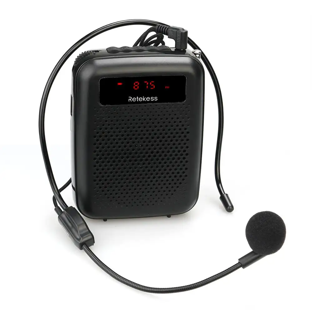 Portatile Display Digitale di Registrazione Dello Schermo FM Voice Audio Altoparlante Amplificatore per la Scuola, Super Mercato, Riunione Retekess PR16R