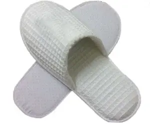 Pantofola a punta chiusa usa e getta a buon mercato pantuflas desechables white waffle eva sole hotel slipper spa hotel slipper