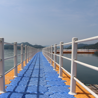 Pont flottant d'occasion en PEHD pour quais flottants et utilisation nautique, pièce articulée en vente