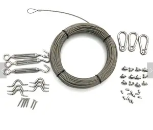 Kit de câble en acier inoxydable pour guirlande lumineuse extérieure de 1,5 mm pour décoration de vacances - Product Image 4