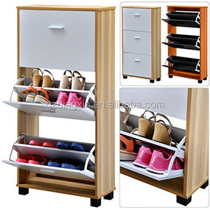 Armoire <span class=keywords><strong>à</strong></span> <span class=keywords><strong>chaussures</strong></span> en bois élégante moderne <span class=keywords><strong>à</strong></span> 2 niveaux ou <span class=keywords><strong>à</strong></span> 3 niveaux <span class=keywords><strong>à</strong></span> double couche (DX-8608) - Product Image 4